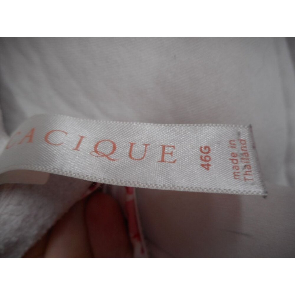 Cacique 46G lightly lined full coverage Bra underwire  pink white floral - Picture 3 of 4